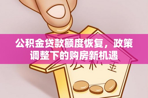 吉木萨尔公积金贷款额度恢复，政策调整下的购房新机遇