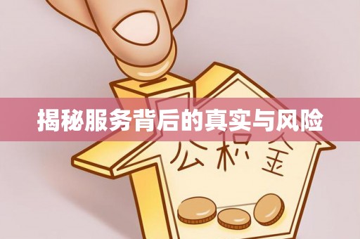 吉木萨尔揭秘服务背后的真实与风险